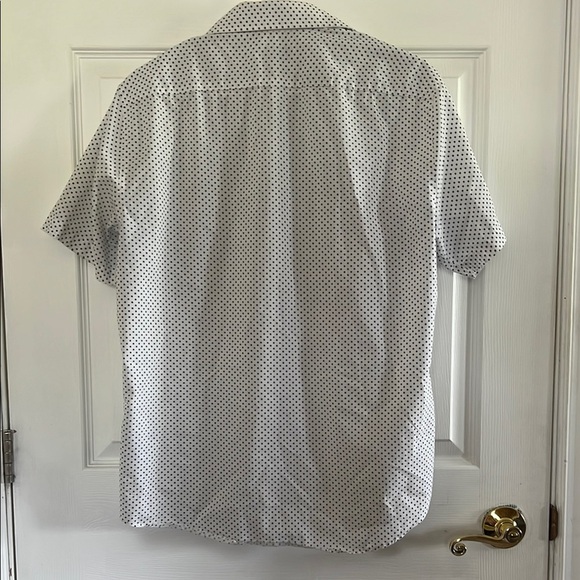 Lucky Brand Men's White and Black Polka Dot Shirt - Picture 4 of 4